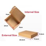 Brown Die Cut Gift Packaging Box 22.2 × 11.4 × 11.2 cm