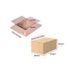 Brown Die Cut Gift Packaging Box 37.4 × 28.4 × 19.5 cm