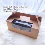 Kraft Cupcake Food Box 23.5 × 15 × 9 cm